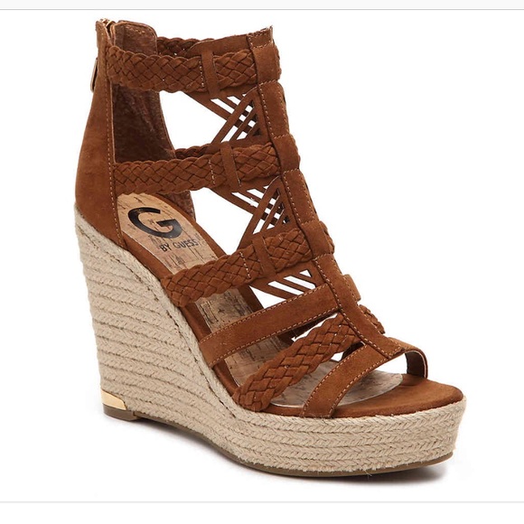 g by guess brown wedges